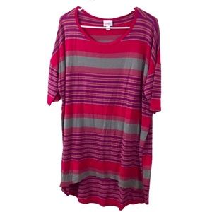 LULAROE Multicolored Striped Tunic size M